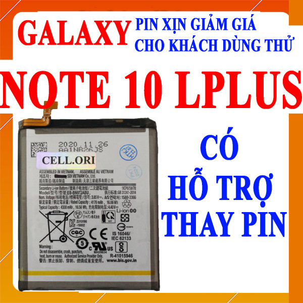 Pin Webphukien cho Samsung Galaxy Note 10 Plus Việt Nam - EB-BN972ABU 4300mAh 